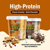 Fitburg Peanut Butter Combo – Dark Chocolate & Classic Crunchy (2 x 500g)