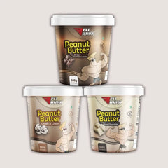 Fitburg Peanut Butter Trio – Crispy Dark Chocolate, Cookies & Cream, Crispy White Chocolate (3 x 500g)