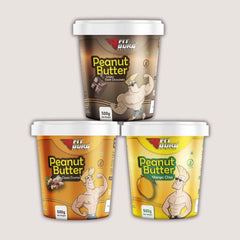 Fitburg Peanut Butter Trio – Crispy Dark Chocolate, Mango Chia, Classic Crunchy (3 x 500g)