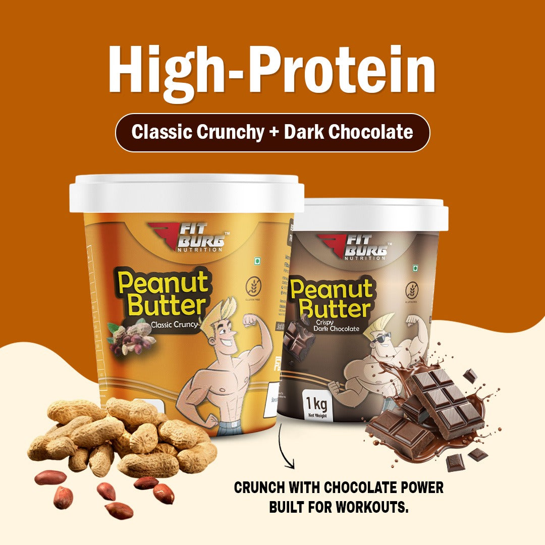 Fitburg Peanut Butter Combo – Chocolate & Classic Crunchy (2 x 1kg)