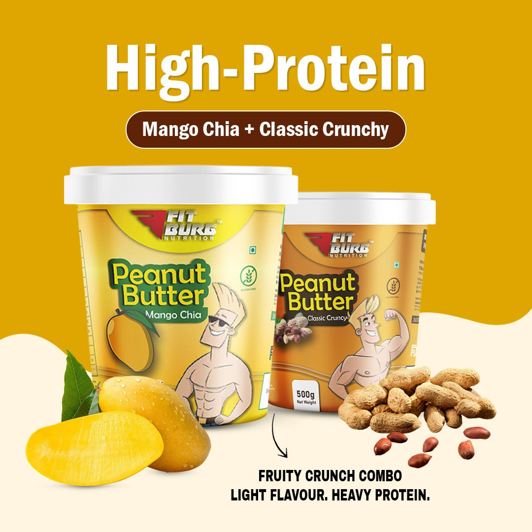 Fitburg Peanut Butter Combo – Mango Chia & Classic Crunchy (2 x 500g)